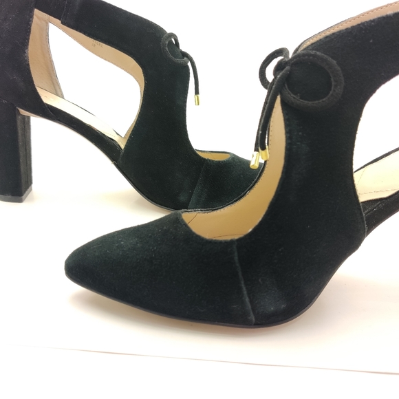 Adrienne Vittadini Nigel Black Suede Lace Up Heels 9.5 NWOB - Picture 7 of 11